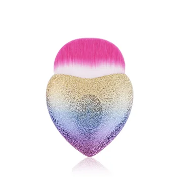 

2018 New Hot Heart Shape Foundation Makeup Brush Dense Synthetic Hair Cosmetic Colorful Make Up Tool