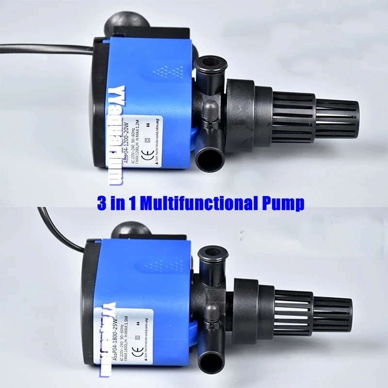

Fish Tank Multi-functional Filtration Pond Pump 220V 3 in 1 Aquarium Quiet Oxygen Maker Compressor 700L/H Original EU Plug