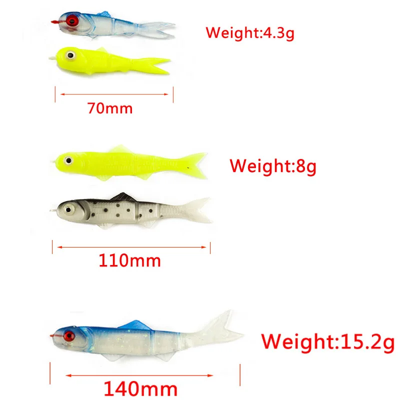 SEALURER 1 шт. рыболовная Мягкая приманка Shad Worm Swimbaits Jig Head Fly Fishing искусственная | Спорт