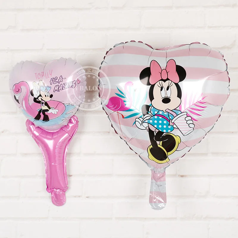 10 шт., товары для дня рождения с Минни Маус, воздушные шары из фольги, тематика Диснея, воздушные шары для детского душа, принцессы для девочек
