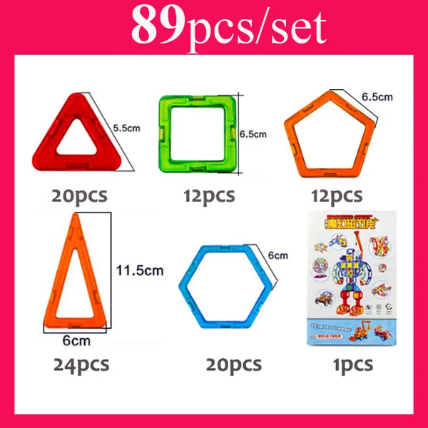 21-89 шт. большой размер Магнитный дизайнерский Строительный набор модели и здания Magnent обучающие игрушки для детей Детский подарок - Цвет: Небесно-голубой