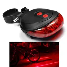 Новинка, освещение, велосипедный светодиодный задний катафот свет 5 светодиодный+ 2 лазерных ночного света для горного велосипеда