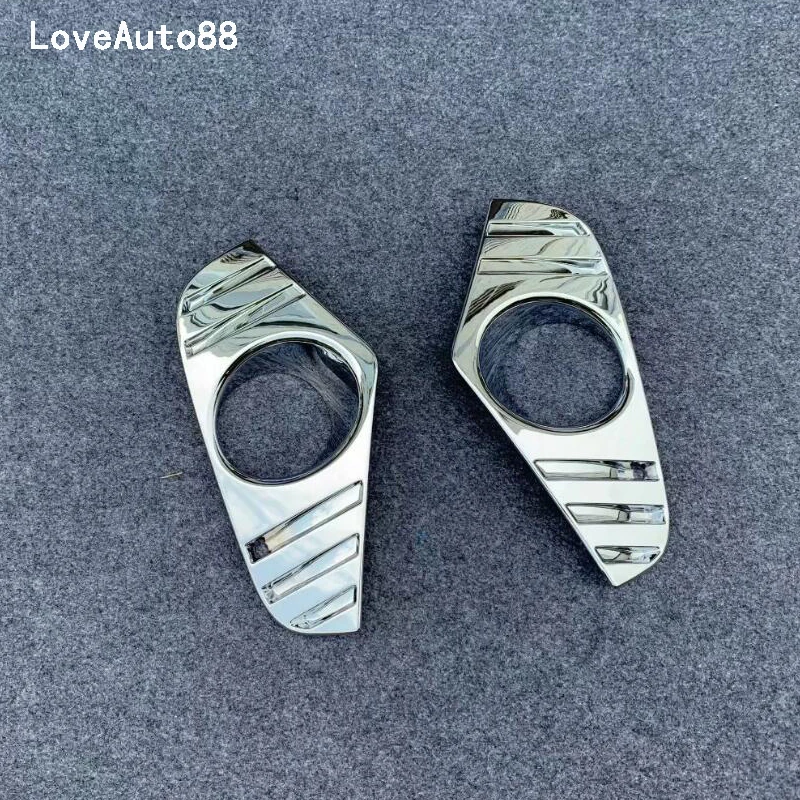 

2Pcs ABS Chrome Car Front Fog Light Lamp Covers Bumper Trim Protection For Toyota RAV4 2019 2020 Car Accessories