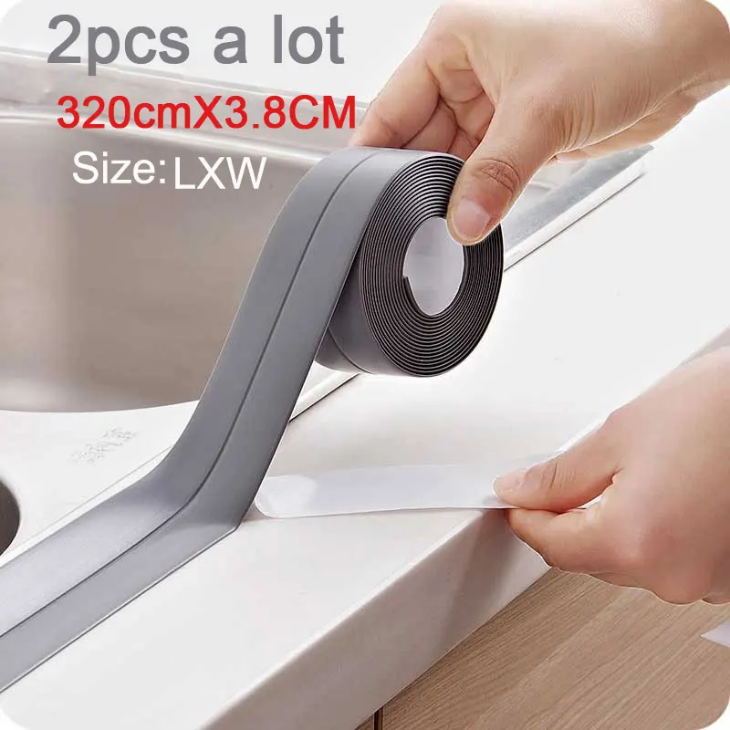 

2pcs/vanzlife kitchen waterproof mildew seam sticker halloween decoration for home tape rubber strip floor washroom wall sticker