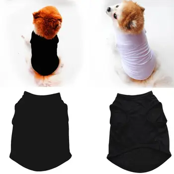 

Pet Supplies Solid Color Dog Vest Thin Section Black And White Models DIY Pattern Comfortable Breathable Soft Cute Clothing