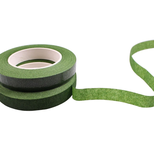 30 Yard 12mm Self-adhesive Bouquet Floral Stem Tape Artificial Flower  Stamen Wrapping Florist Green Tapes DIY Flower Supplies