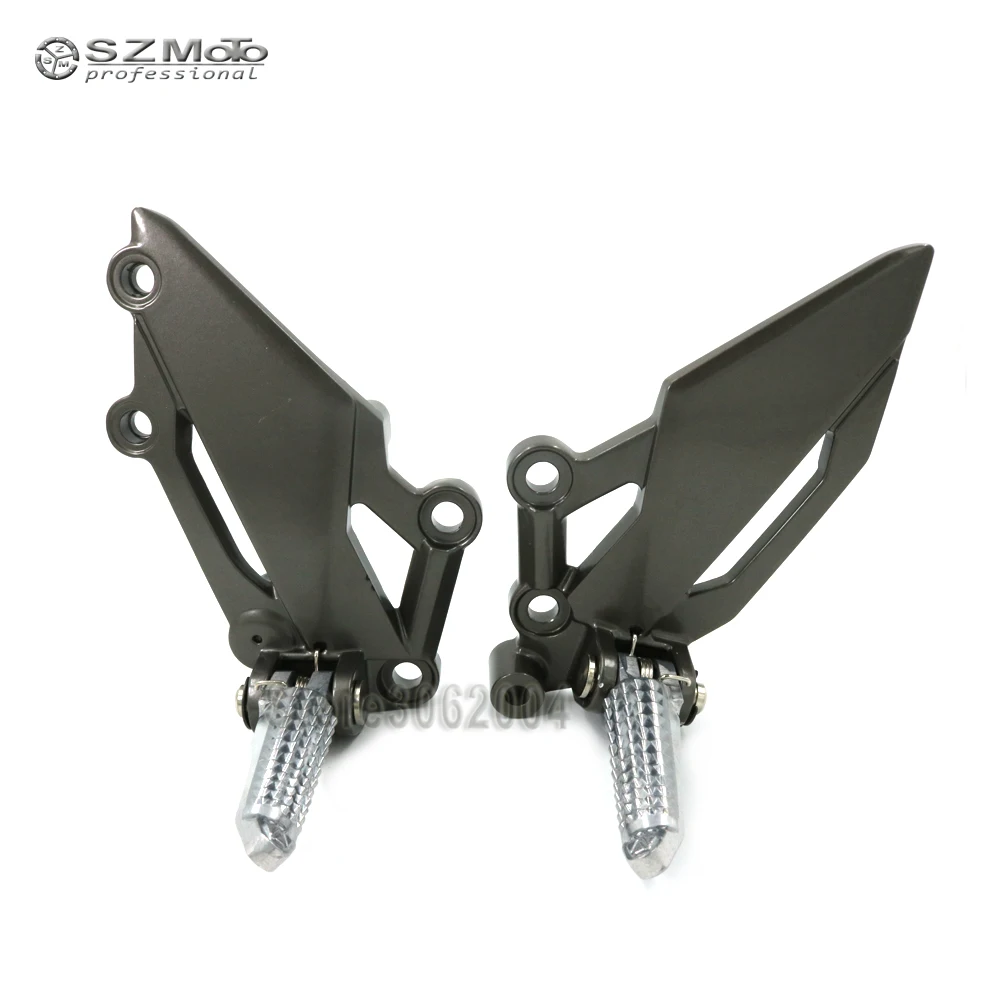 

For KAWASAKI VERSYS 250 300 2017 Motorcycle Front Left Right Footrest Foot Pedal Peg Pegs FootPegs Mount Bracket With Logo CNC
