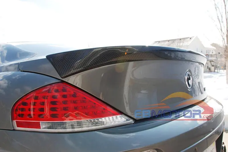 Real carbon fiber L style trunk lip spoiler for BMW 6 series E63 2004-2008 & M6 2006-2008