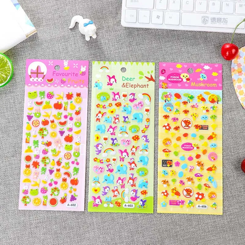 

Cute Kawaii Cartoon Cat Rabbit 3D Sponge Bubble Stickers For Home Decoration Scrapbooking Diary Student 3493