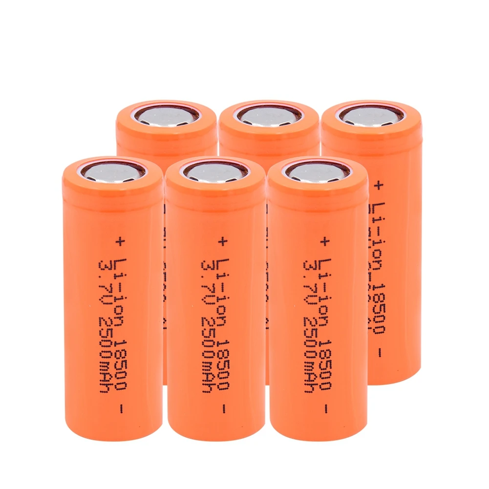 

6/8/10 Pcs 3.7V 18500 2500mAh Li-ion Lithium Batteries Long Lasting 18500 Replacement Cells For Backup Power E-bike RC Toy Car