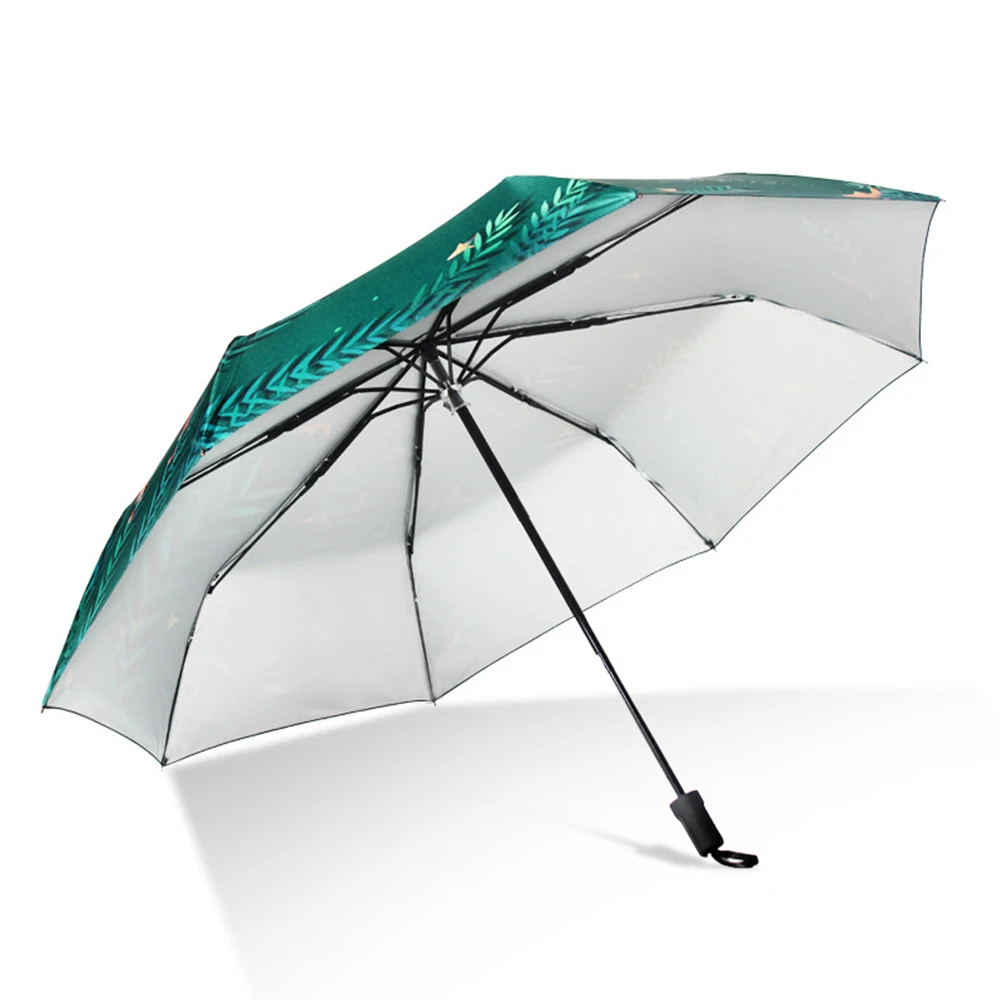 Creative Pattern water Willow) 3 Folding women umbrella double Thickening sunshade umbrellas JJ-SYYS127- | Дом и сад