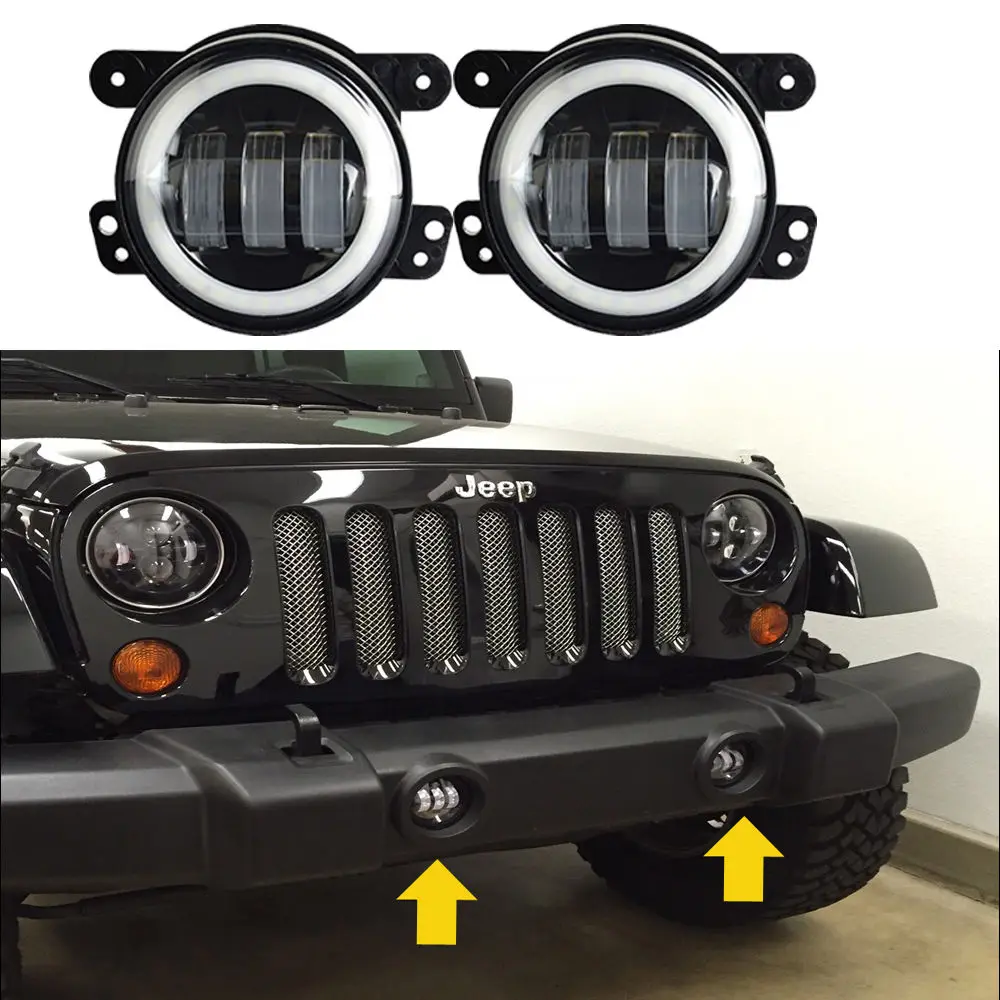 Auto LED Driving lamp foglights Round 4 inch passing lamp with White