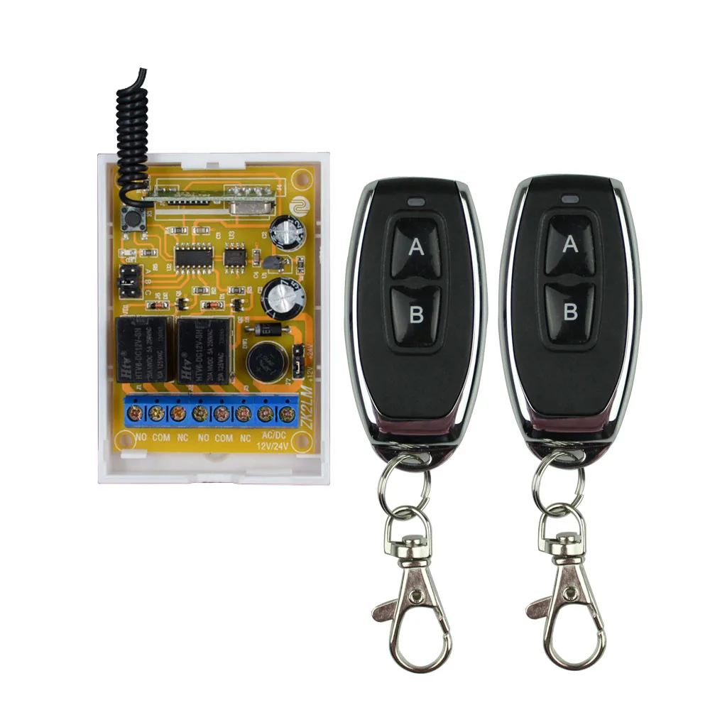 

DC 12V 2CH 24V 10A Relay Wireless Remote Control Switch System Receiver Transmitter Wireless Light Switch For LED Lmap