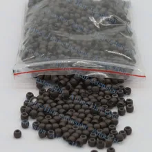 1000 шт./лот 5# коричневое Силиконовое нанокольцо для наращивания волос микро кольца 3,0 мм нано-бисер наименьшее Силиконовое нанокольцо s звенья