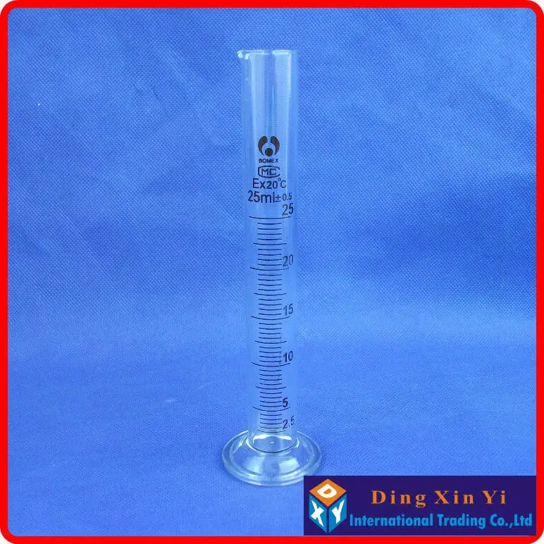 

(2 pieces/lot) 25ml measuring graduates graduated cylinder,glass graduate glass measuring cylinder