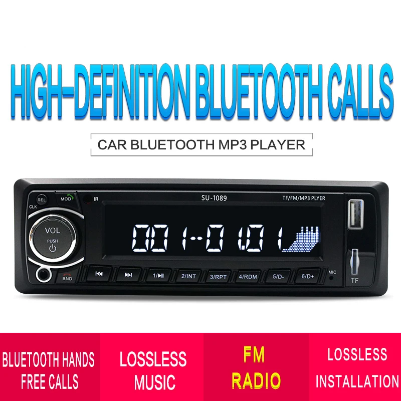 Автомобильный приемник Стерео Авторадио автомобильный Радио Bluetooth автомобильный стерео In-dash USB/AUX/FM радио