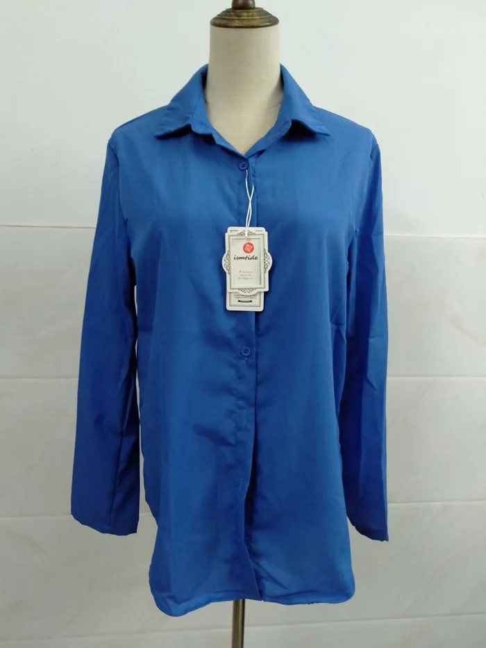 Ladies White Long Sleeve Chiffon Shirt Black Long Tops Women New Turn Down Collar Shirt Blouse Button Office Workwear Shirts Top 16