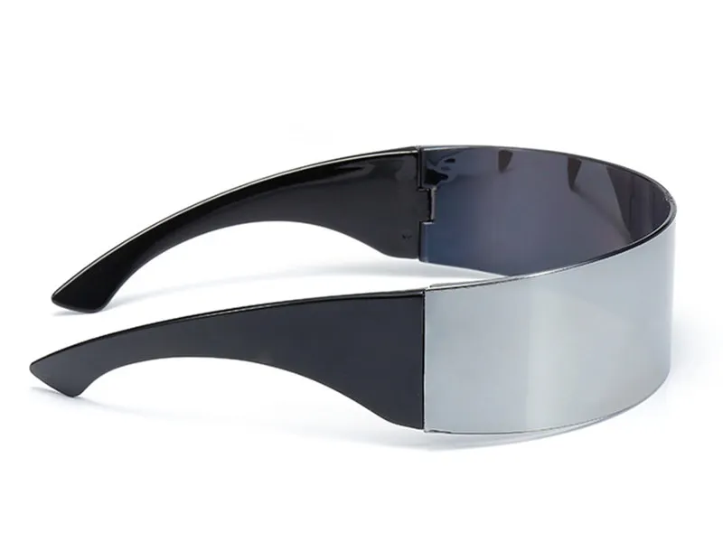 Oulylan Классическая упаковка солнцезащитных очков для мужчин и женщин, ободок для волос, цельные серебряные оттенки, плоский верх, новинка, вечерние, забавные, необычные очки