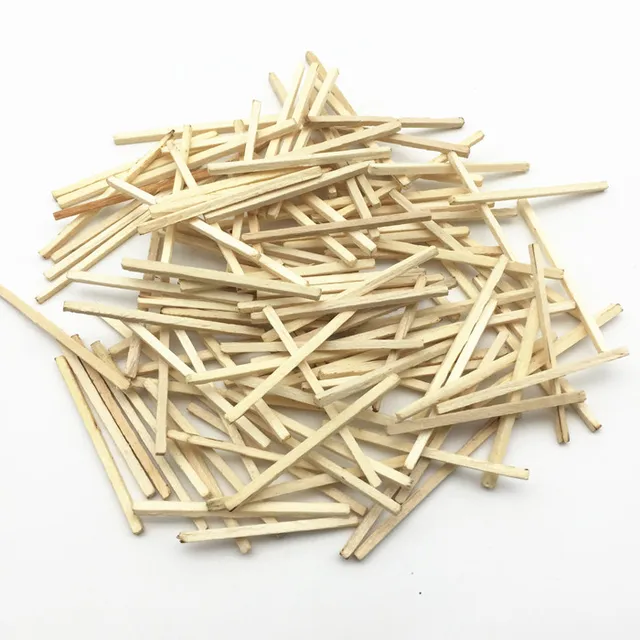 100pcs Natural Colored Wooden Matchsticks DIY Craft Match Sticks Mini Children Early Educational