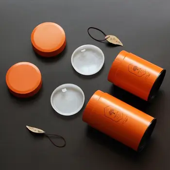 

6 Bright Colors Double Seal Metal Round Jar Printed Pattern Fresh Style Gift Box Snack Sealed Can Coffee Powder Storage Bottles