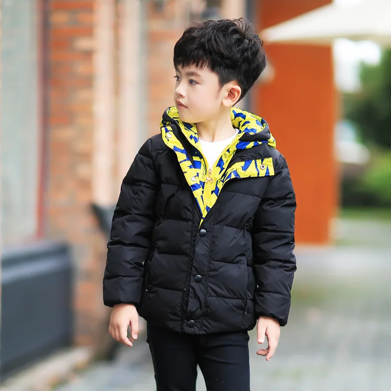 New autumn winter boy clothes fashion children down jacket kids warm hooded coat boys outerwear
