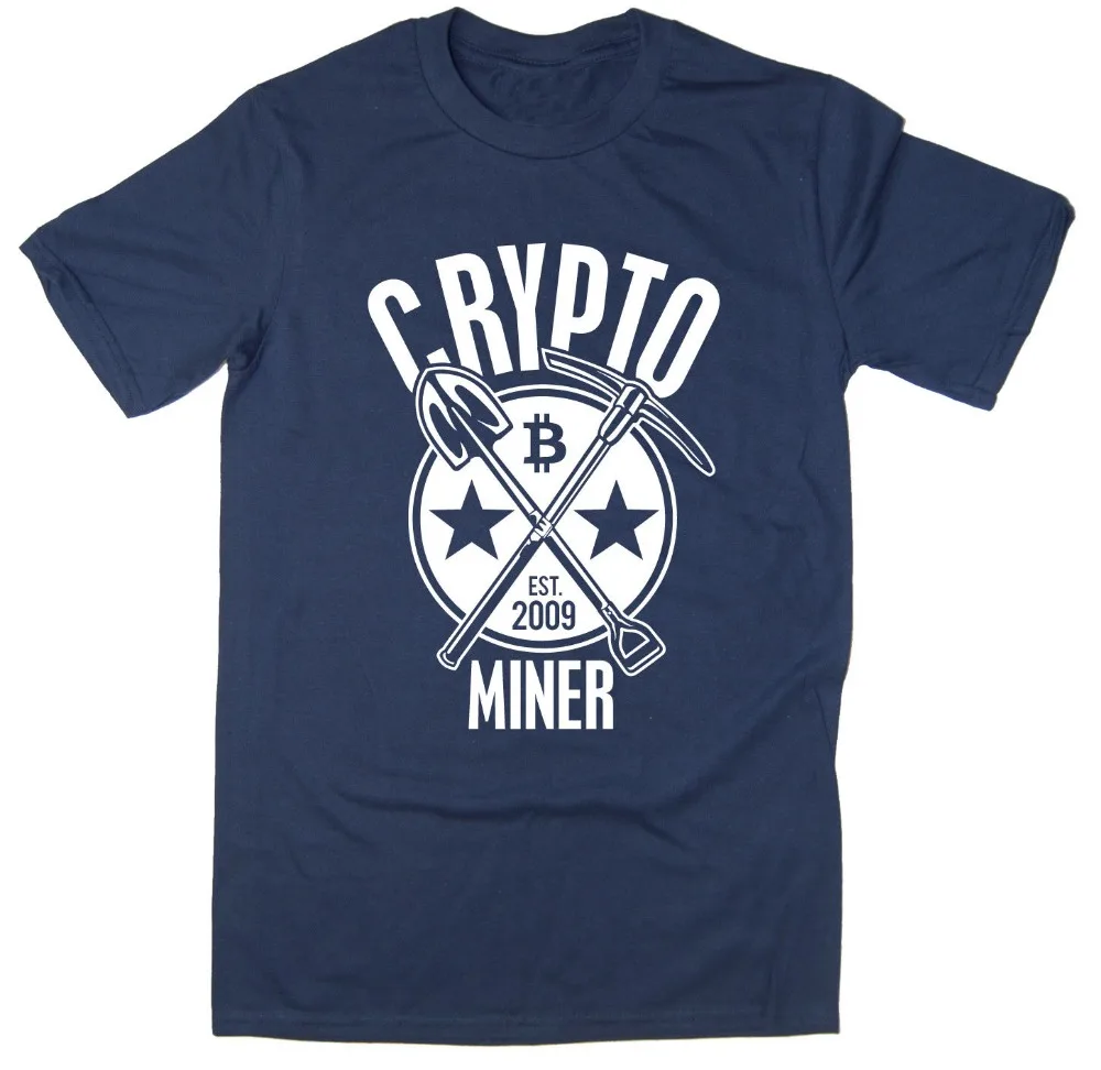 Футболка для крипто майнера Btc Eth Ltc криптовалюты Биткоин новинка 2019 Мужская