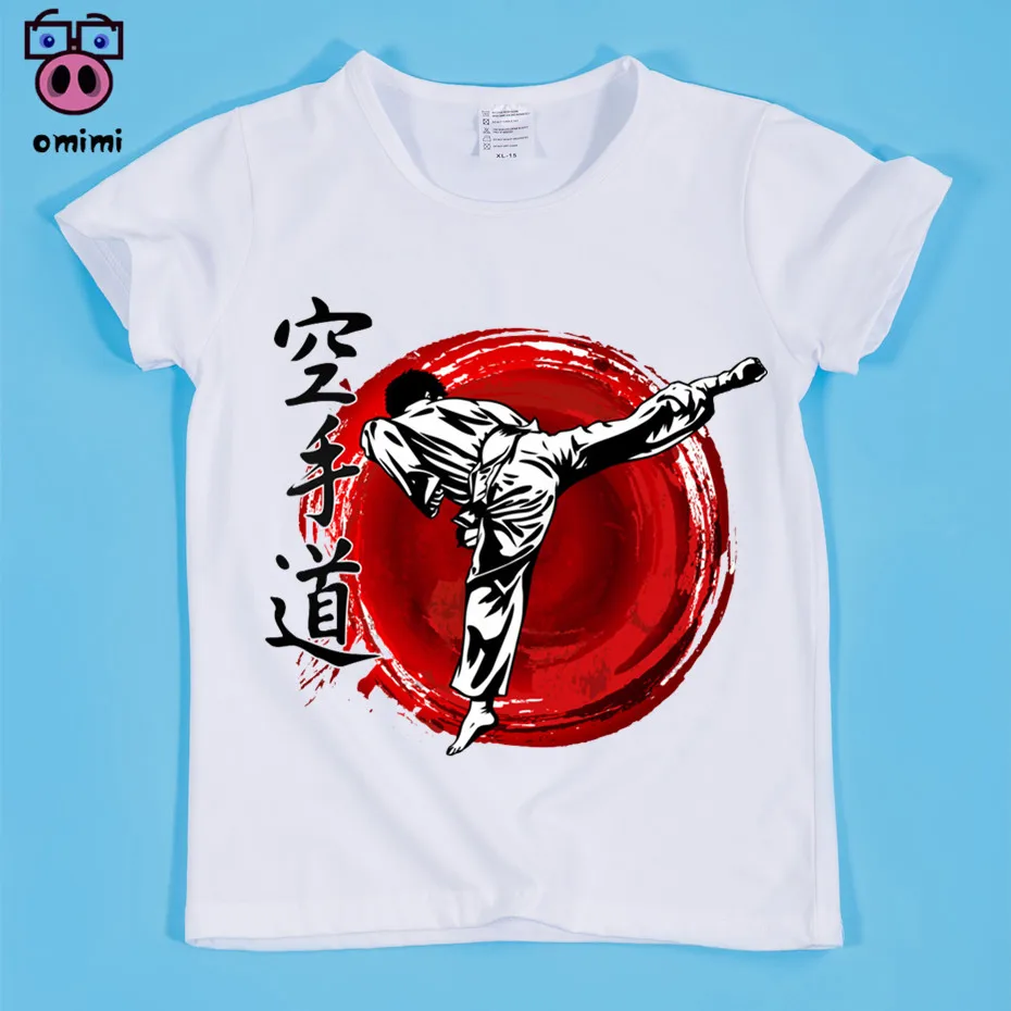 Ready Stock,Size(90-160cm) Children's Kyokushin Karate Kanji and Symbol Design Print T-shirt 2018 Summer Boy and Girl Tee Shirt Ready Stock,Size(90-160cm) Children's Kyokushin Karate Kanji and Symbol Design Print T-shirt 2018 Summer Boy and Girl Tee Shirt