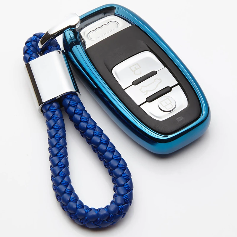 

Soft TPU Auto Key Protection Cover Case For Audi A1 A3 A4 A5 A6 A7 A8 Quattro Q3 Q5 Q7 2009-2015 Car Holder Shell Car-Styling