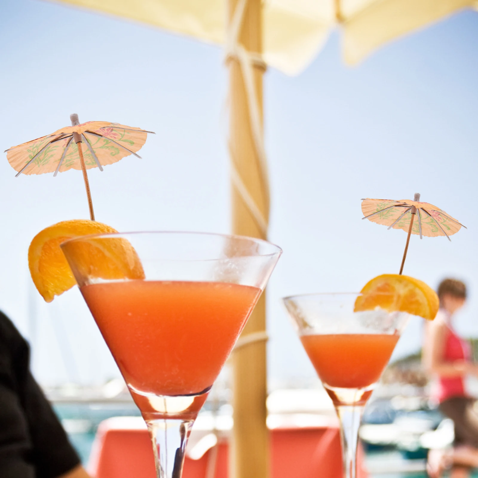 144 Pcs Coloured Paper Cocktail Party Drink Accessories Sticks Tropical