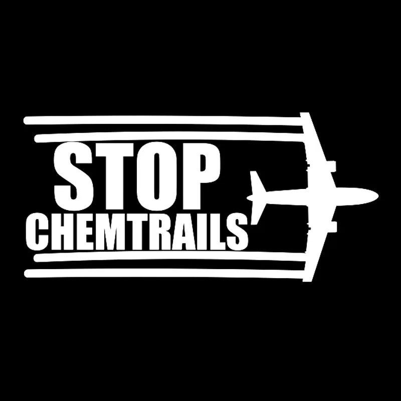 17,2*8,2 см креативный стоп Chemtrails виниловый автомобильный стикер наклейка черные крутые внешние аксессуары боковое украшение эмблема значок окна - Название цвета: white