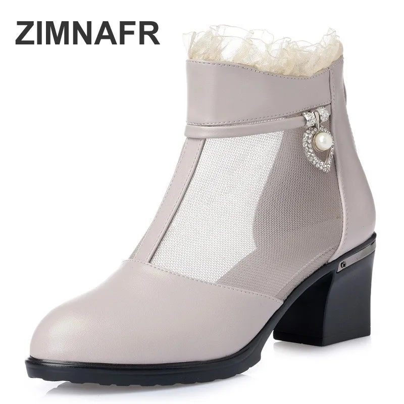 

ZIMNAFR BRAND WOMEN SANDALS GENUINE LEATHER SUMMER BOOTS NEW GAUZE FEMALE SANDALS PLATFORM WOMEN SANDALS PLUS SIZE 35 -41