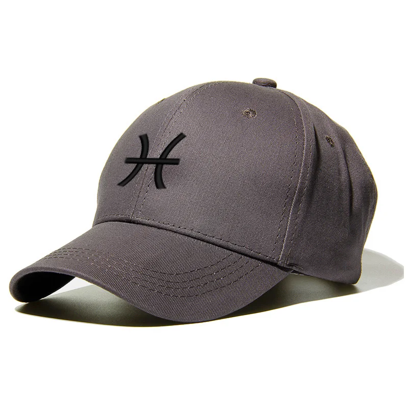 

Custom Men Baseball Cap Zodiac Horoscope Celestial Embroidered Dad Hat Women Caps Personalized Hat and Thread Color Dropshipping