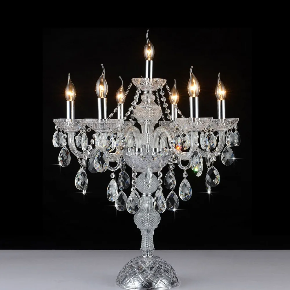 Crystal Chandelier Table Lamp / Chandelier Style Black Crystal Table