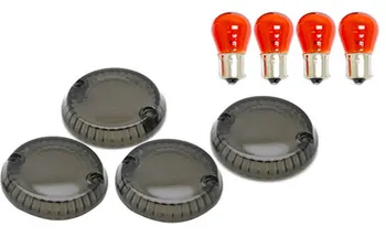 

4 PCS Smoke Turn Signal Lens Lenses For Kawasaki Vulcan 1500 Drifter 2001-2005