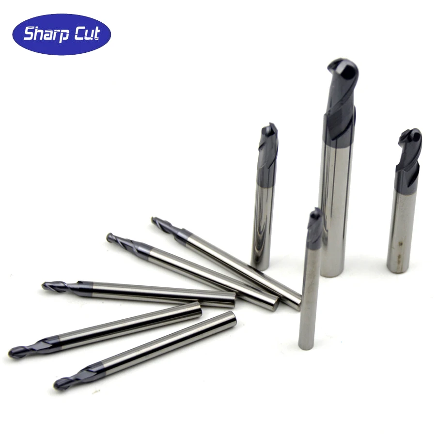 1Pack 4Flute Micro Grain Solid End Milling Cutter,Metal Working Process Carbide AlTin Coating