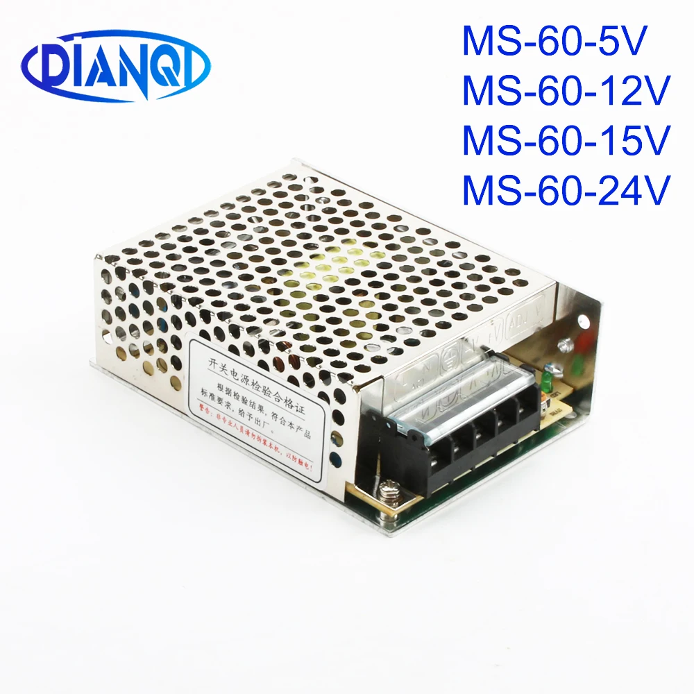 DIANQI мини преобразователь питания 24 В 15 12 5 размер din led ac dc для в форме буквы сделай