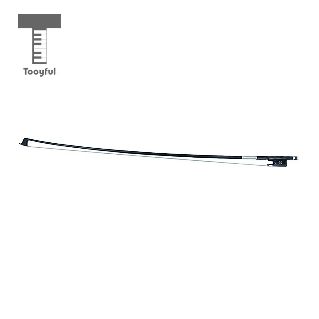 Black Carbon Fiber Violin Bow for 4/4 3/4 1/2 1/4 1/8 Violin Faddle #5