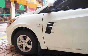 

2pcs Car Styling Hood Side Flow Vent Fender car shark gills Sticker for Dodge charger journey challenger caliber ram Accessories