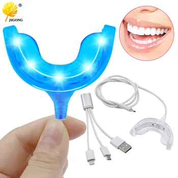 

USB Efficient Blue Light Tooth Whitening Instrument Cold LED Light Lamp Care Bleaching Teeth Accelerator Dental Instrument