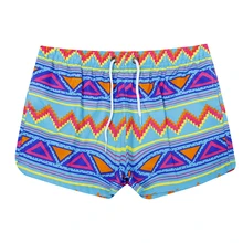 Женские шорты, новинка, в полоску, повседневные шорты с принтом, для влюбленных, пляжная одежда, небесно-голубой цвет