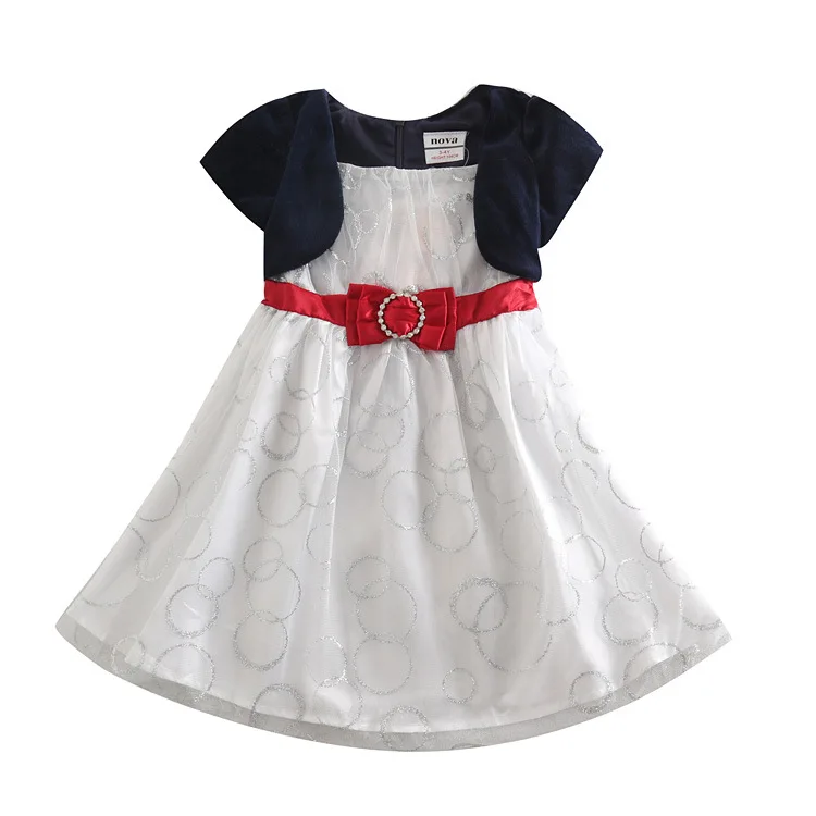 Birthday Dresses For Baby Girls Sapphire Blue Kid Dresses 2 6 Years