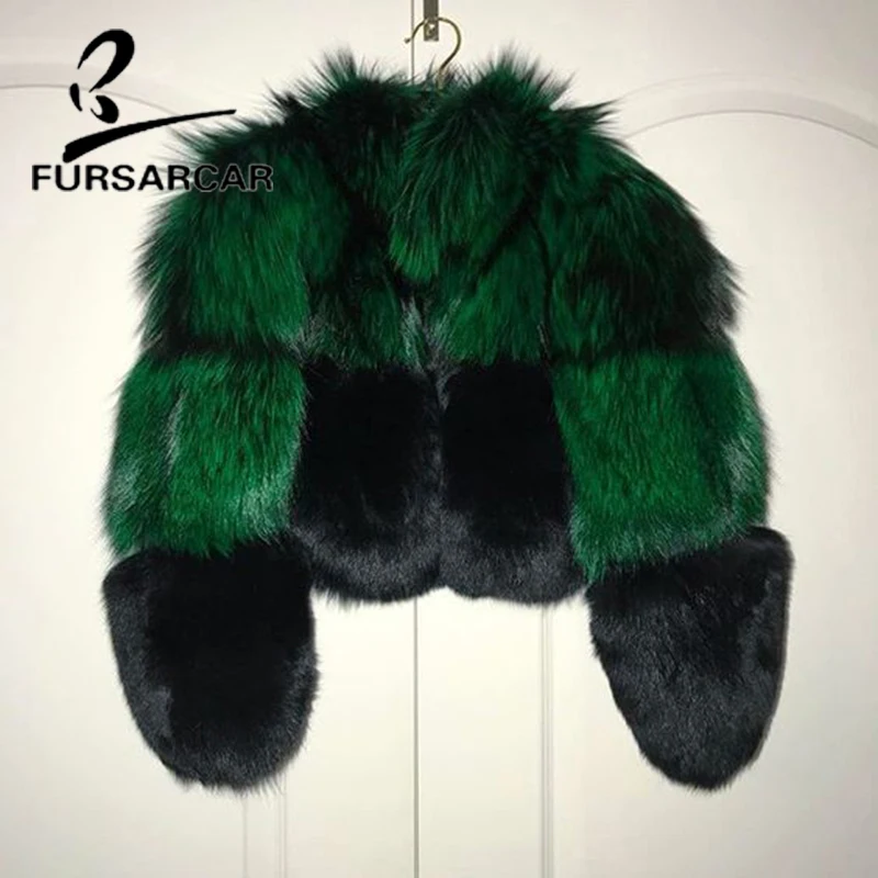 Новая стильная шуба FURSARCAR из натурального меха для женщин роскошная теплая
