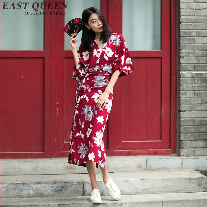 Women floral japanese kimono traditional ladies elegant traditional japanese kimonos fashion kimono KK164