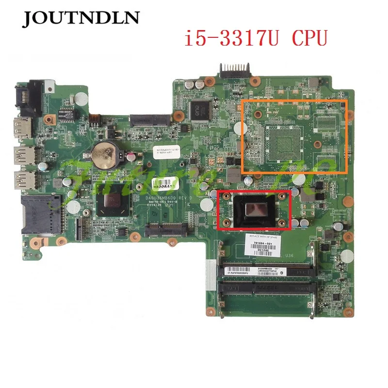 Материнская плата JOUTNDLN для ноутбука HP 15-B 701694-501 701694-001 DA0U36MB6D0 DDR3L HM77 ЦП