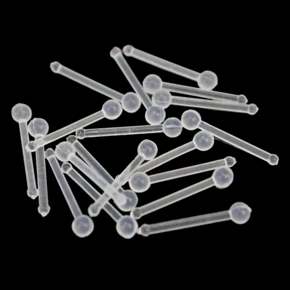 Wholesale 20x Invisible Nose Studs Rings Retainers Piercing Nariz Body Piercings Jewelry Clear