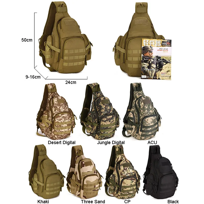  Molle Military Sling Bags Camping Backpacks Molle Travel Bag Belt Single Shouder Assault Outdoor Sp