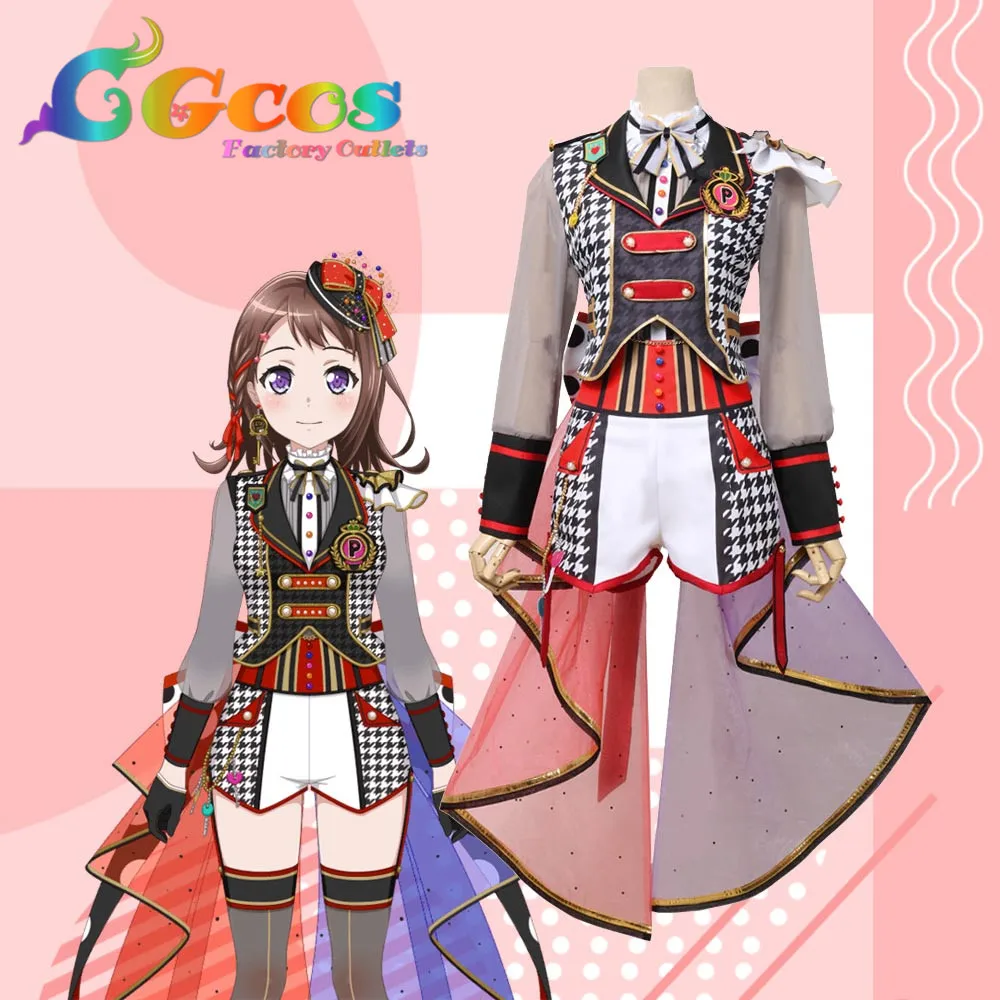 

CGCOS Cosplay Costume BanG Dream!! Poppin'Party Toyama Kasumi Dresses Clothes Uniform Free Shipping CG491