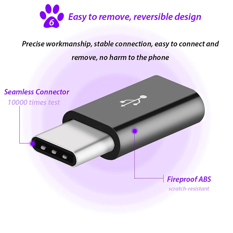 8 мм Длинный USB Type C адаптер для Blackview BV9600 Pro P6000 MAX 1 BV7000 UMIDIGI S2 Crystal Vernee X bluboo конвертер