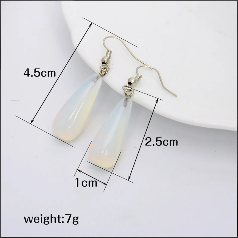 Fashion Moonstone Earrings for Women Opal Clear blue Earrings Summer Jewelry Wholesale