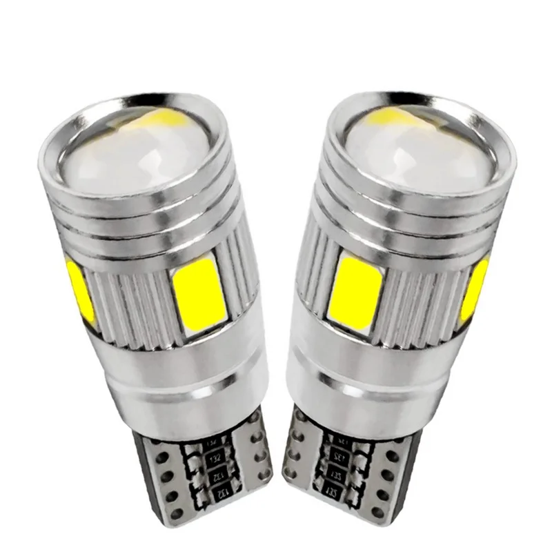 2PCS T10 W5W 501 LED Car Parking Light Super Bright 6 SMD 5730 LED Auto